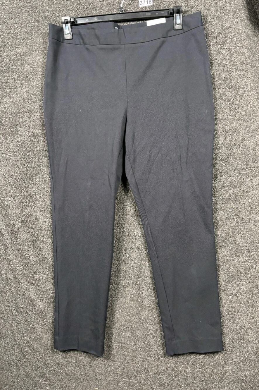 Lands End Women's Mid Rise Bi-Stretch Pencil Pant Womens Size 14 Black NEW